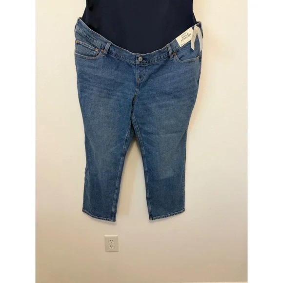 Abercrombie & Fitch Maternity Ankle Straight Jean – Dark  – Size 33 Short – NWT - Picture 5 of 6